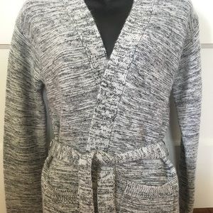 GAP Open Front Wool Mohair Belted Cardigan